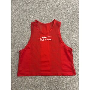 Agora Mesh Training Bib Youth One‎ Size Red Excellent Scrimmage Vest Top